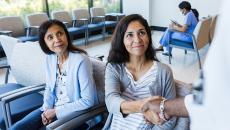 Indian Health Service patient shakes hands with doctor