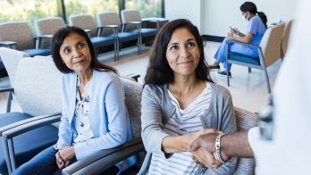 Indian Health Service patient shakes hands with doctor